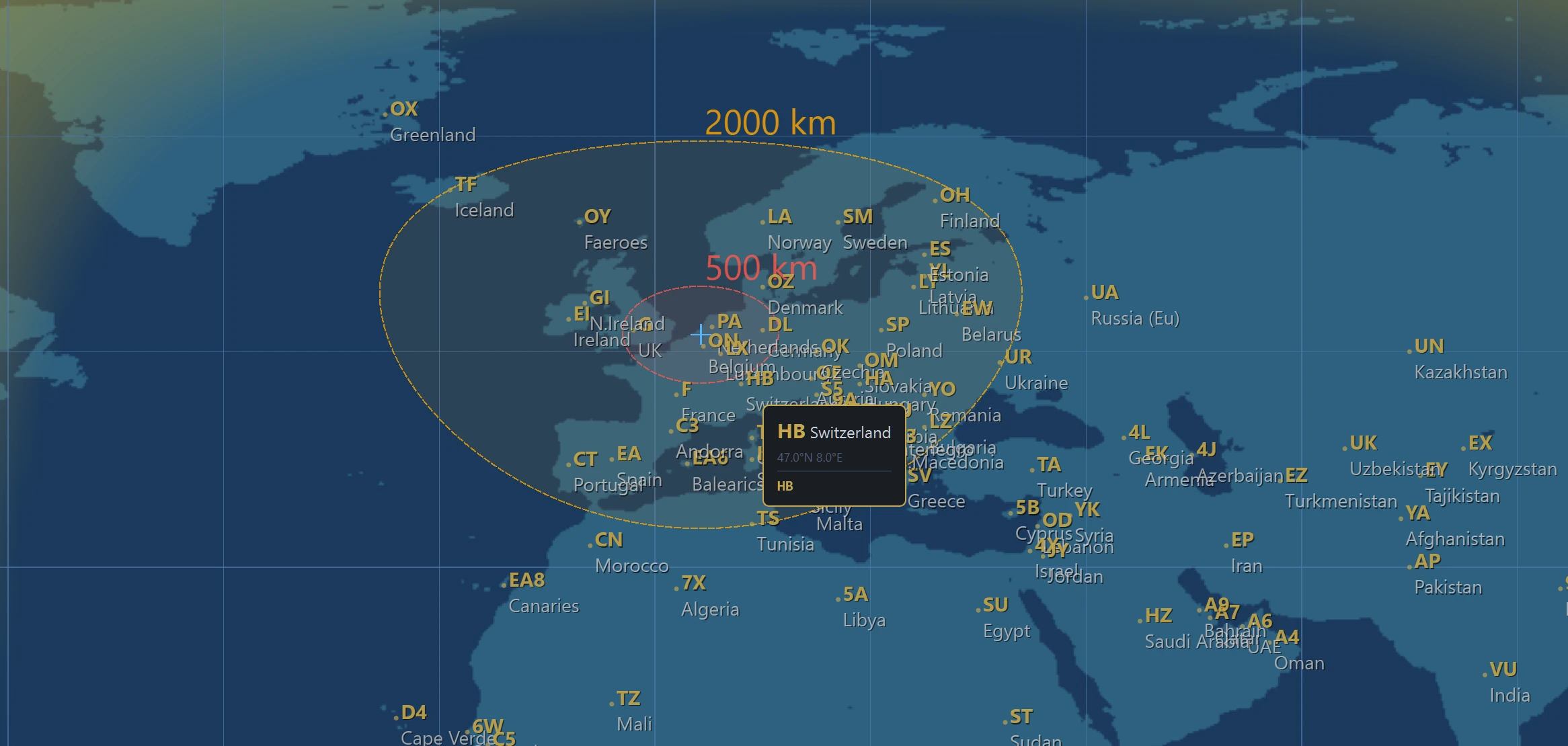 HAMIOS – Callsign country codes